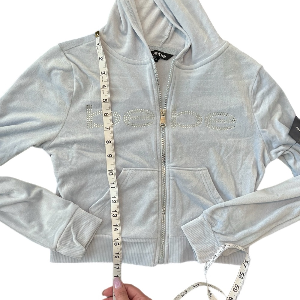 Bebe Sky Blue Rhinestone Hoodie ❄️ - Picture 7 of 10